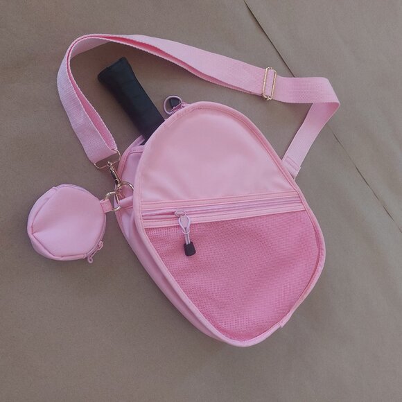 Light Pink Cross-body Pickleball Bag with a Coin Purse - Picture 12 of 12
